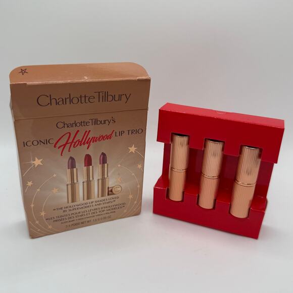 Charlotte Tilbury Iconic Hollywood Lip Trio Mini Lipstick Gift Set 1.5g/0.05 Oz - Picture 4 of 8